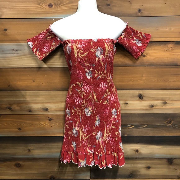 Zimmerman Corsair floral linen cotton floral off shoulder dress Size 6 - Picture 11 of 11